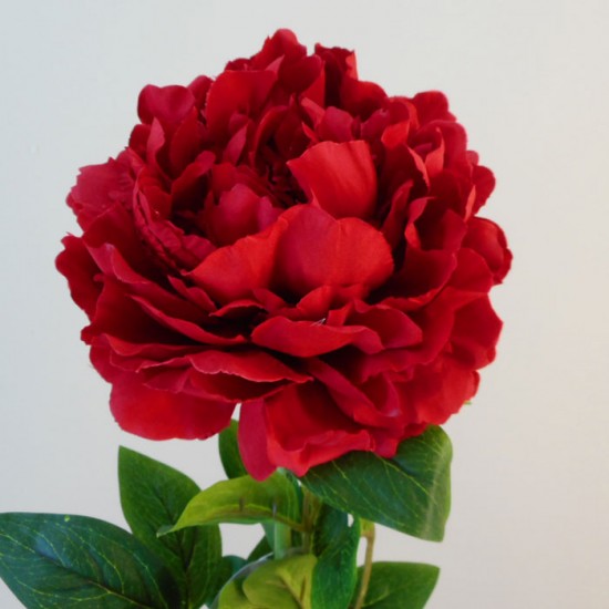 Red on sale silk flowers